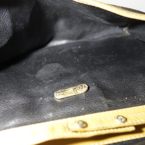 Vtg 1980’s Fendi FF Zucca Coated Canvas & Leather Monogram Envelope Clutch Bag - Picture 16 of 16